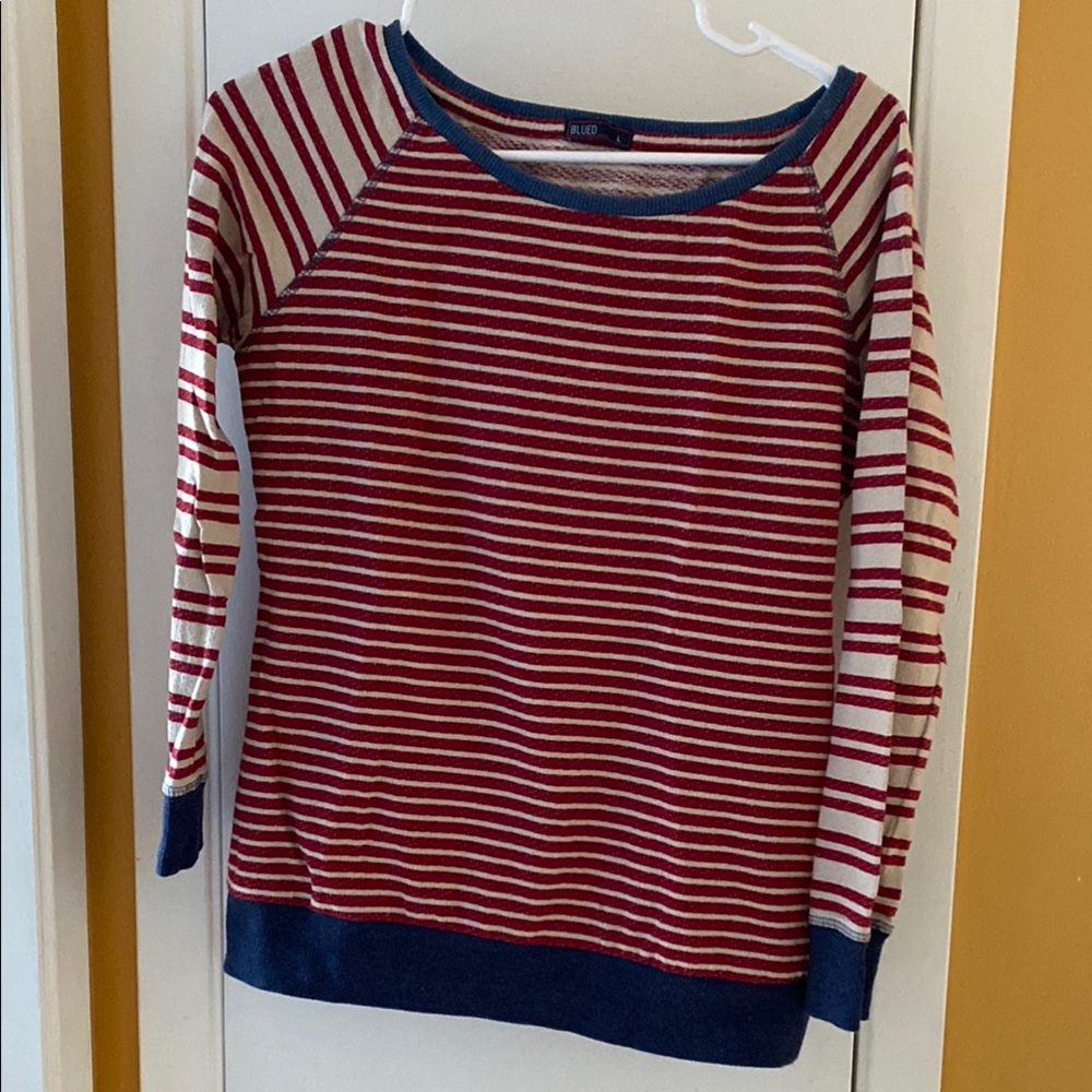 Striped Red and Blue Women's Sweater